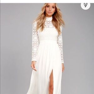 In dreams white long sleeve maxi. Beautiful flowy and delicate. Never worn